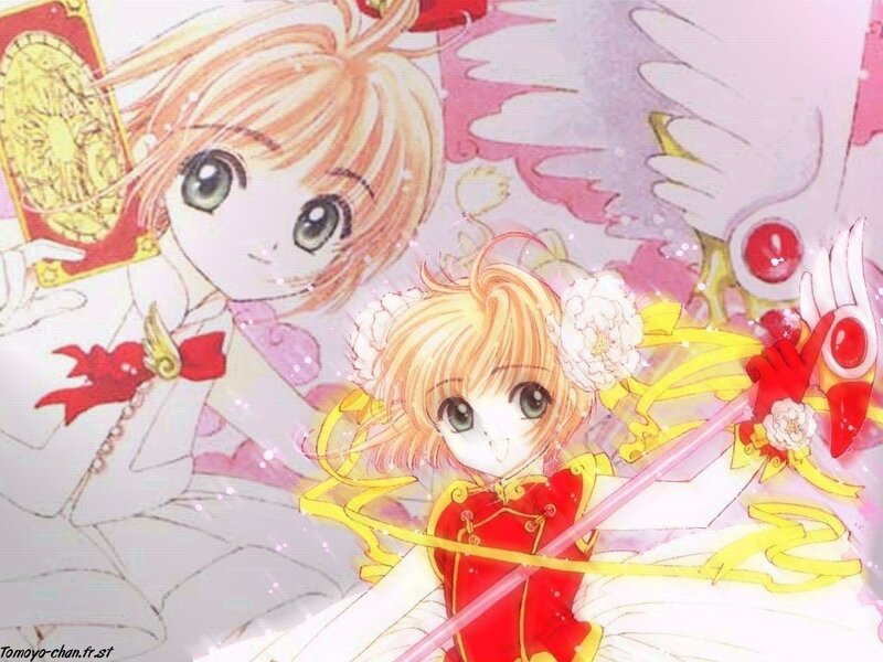 Two Anime Girls with Wings — Red, Magical