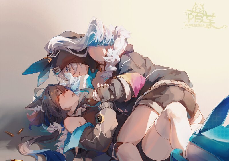 Two Anime Girls Wrestling