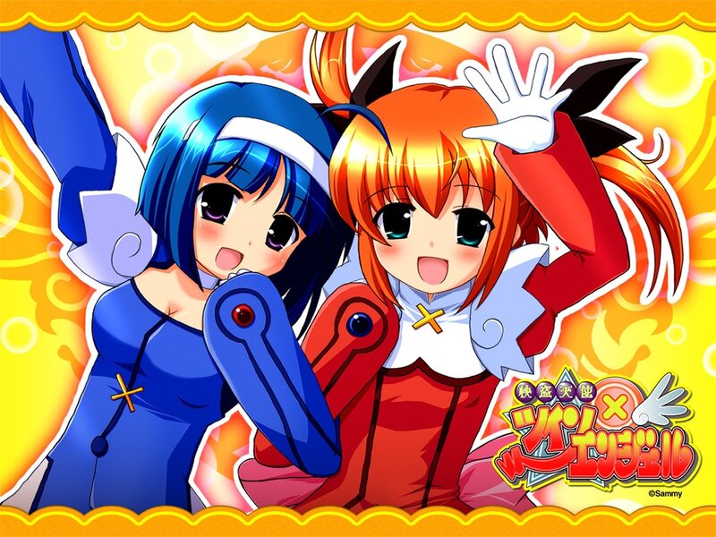 Two Anime Girls — Yellow, Cheerful, Robot Arms