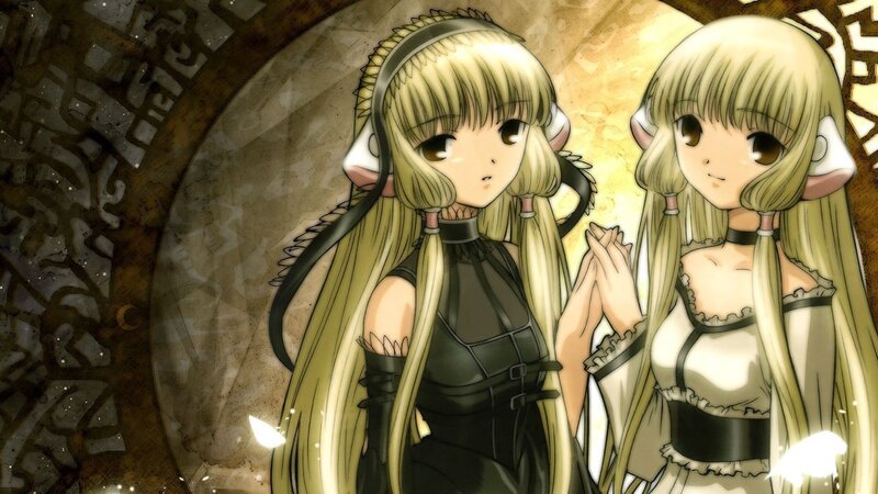 Two Anime Girls — Yellow, Dramatic, Long Hair