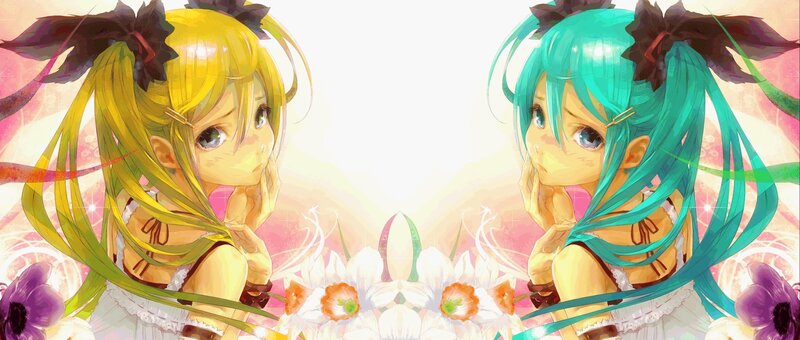 Two Anime Girls — Yellow, Dreamy