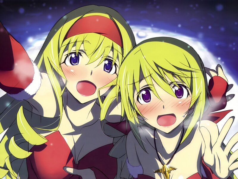 Two Anime Girls — Yellow, Festive