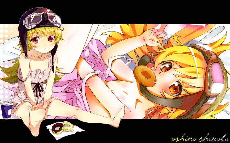 Two Anime Girls — Yellow, Playful, Donuts