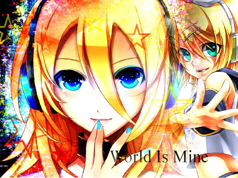 Two Anime Girls — Yellow, Vibrant