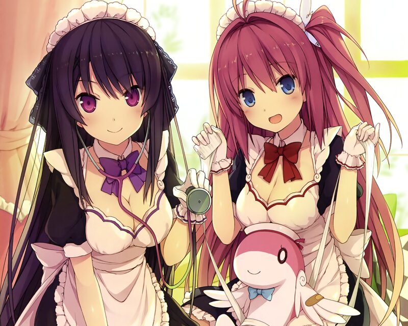 Two Anime Maids — Purple, Cheerful
