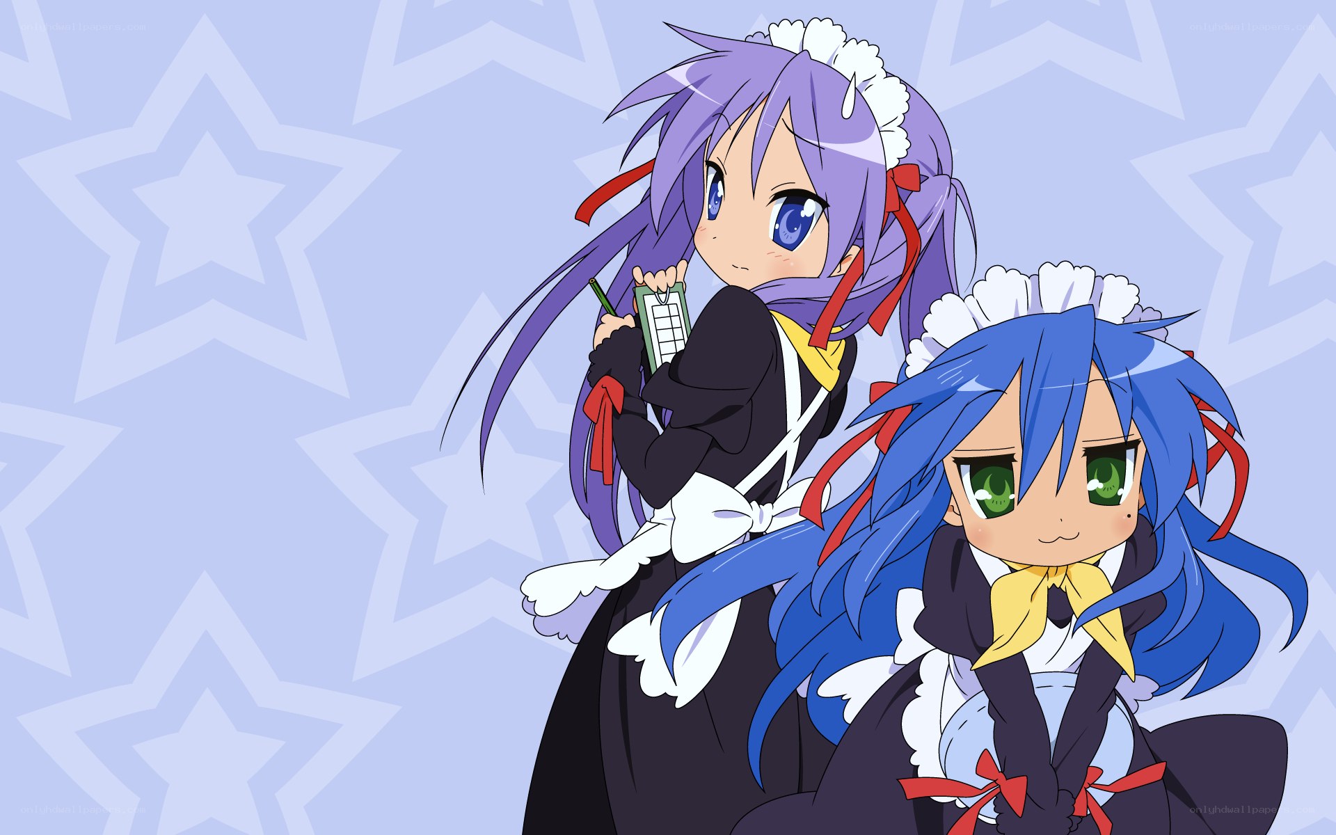 two anime maids with stars