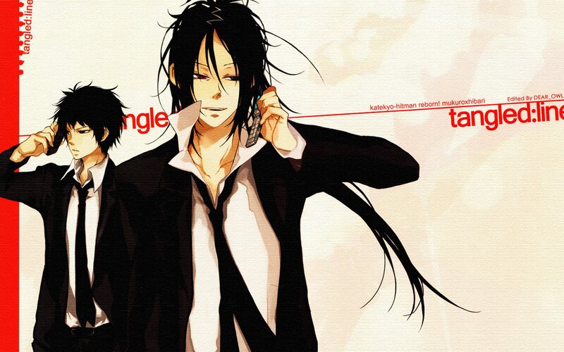 Two Anime Men in Suits — Black