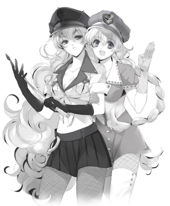 two anime police girls