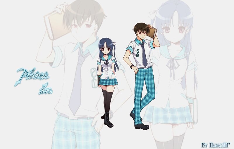 Two Anime Students — Blue