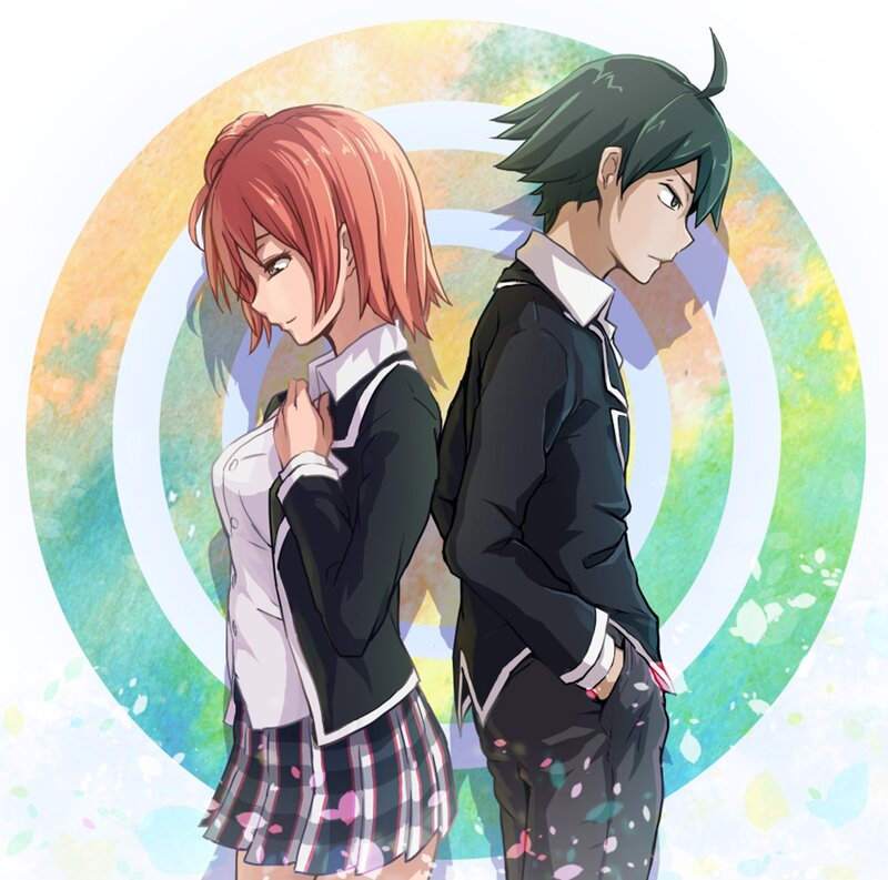Two Anime Students — Green, Calm