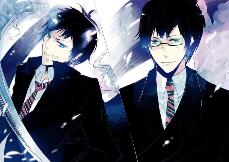 two anime students in school uniforms