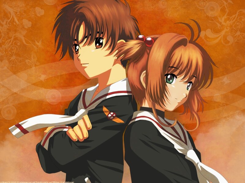 Two Anime Students — Orange, Calm