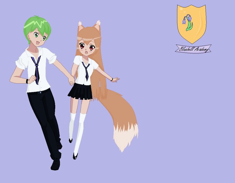 Two Anime Students — Purple