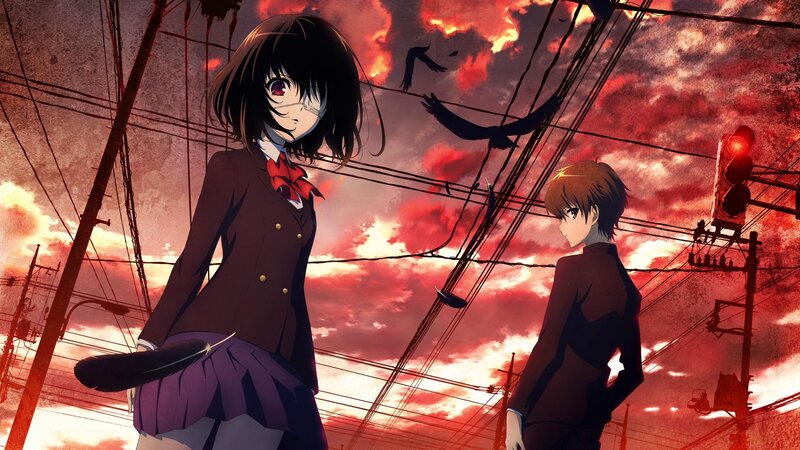 Two Anime Students — Red, Dramatic
