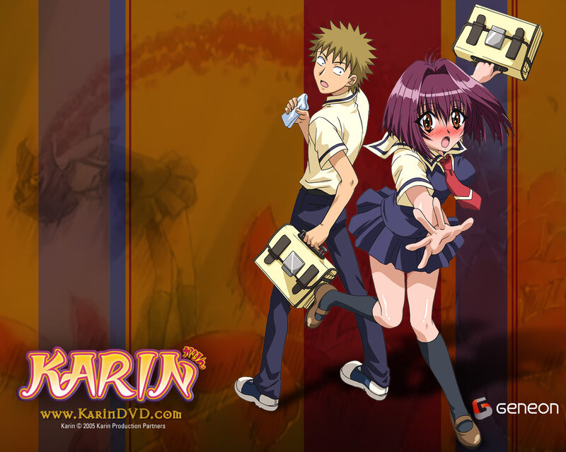 Two Anime Students Running