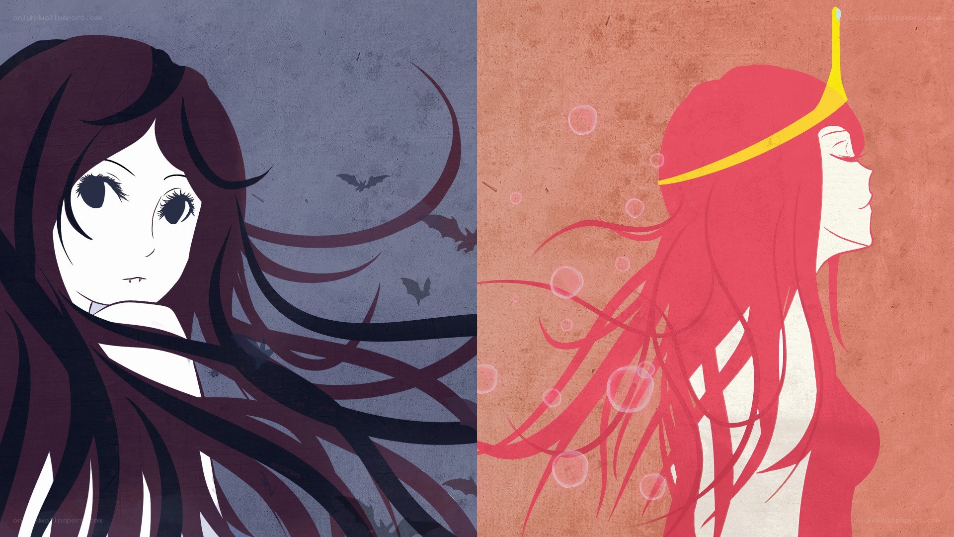 Two anime-style female characters