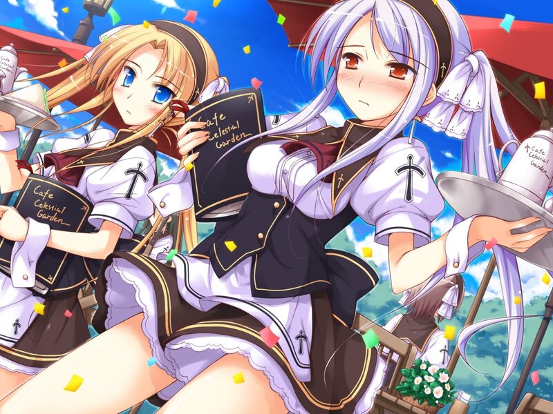 Two Anime Waitresses