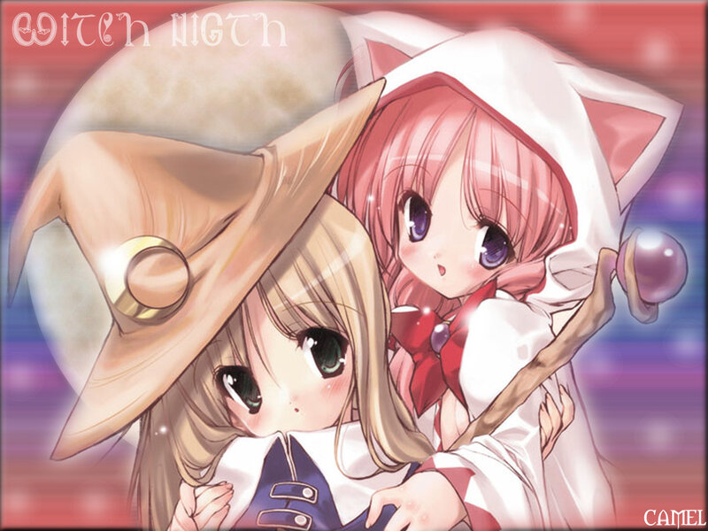 two anime witches together