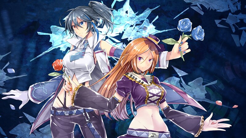 Two Anime Women Holding Roses