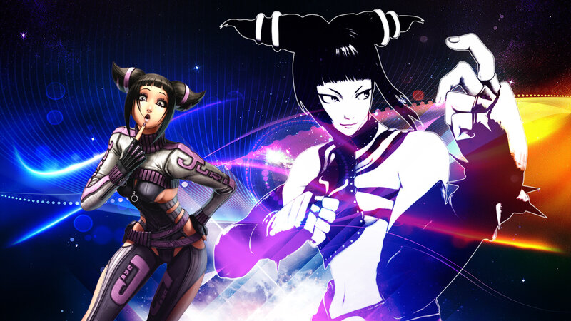 Two Anime Women in Action — Purple