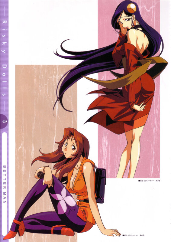 Two anime women in dynamic poses