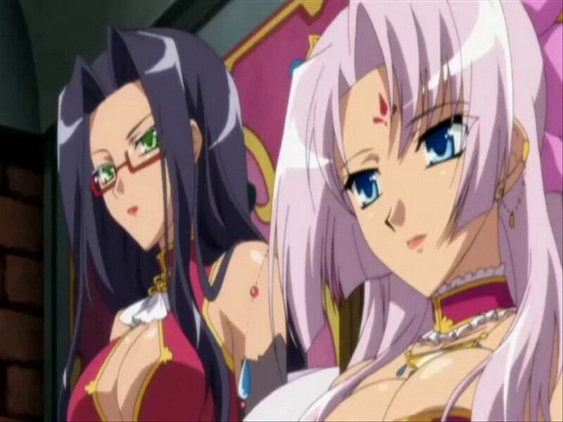 Two anime women in elaborate outfits