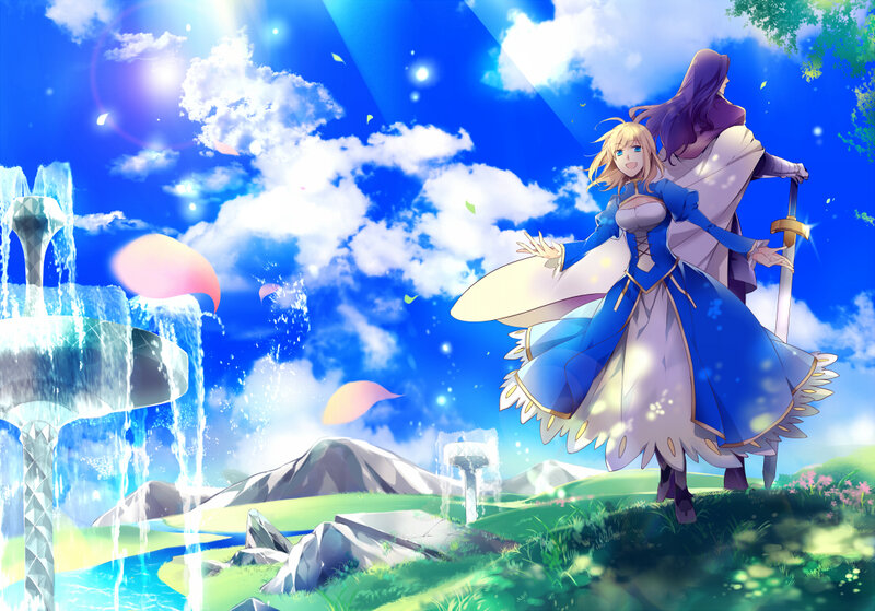 Two Anime Women in Field