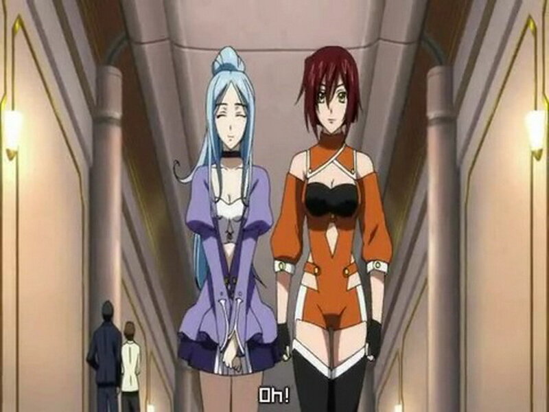 Two Anime Women in Hallway
