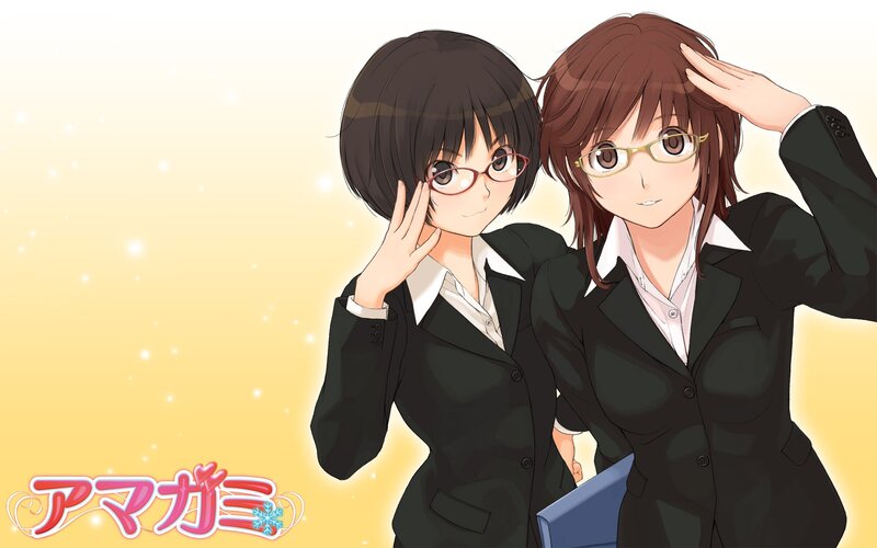 Two Anime Women in Suits
