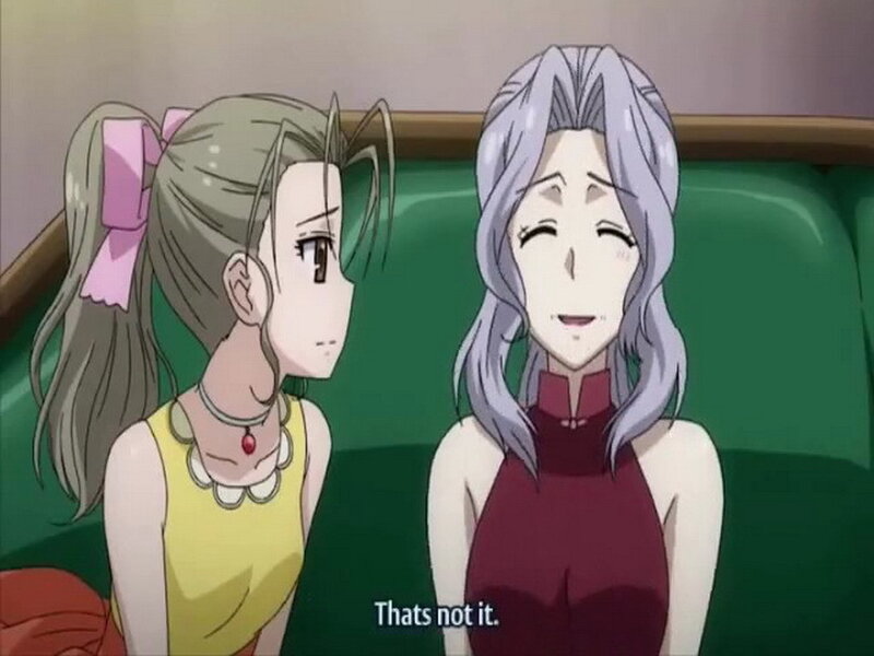 Two Anime Women on Couch — Green