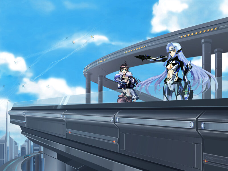 Two Anime Women on Platform