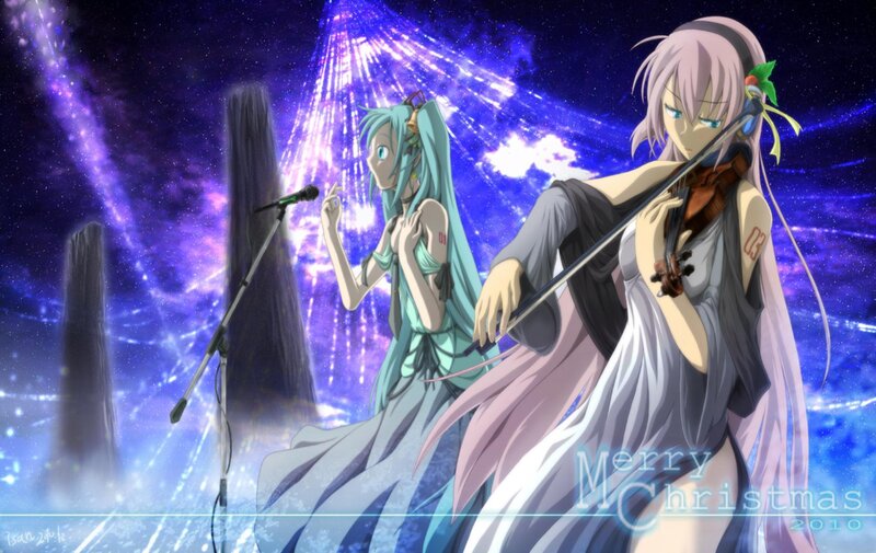 Two Anime Women Performing
