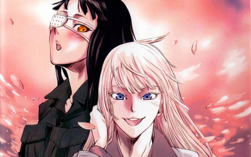 Two Anime Women — Pink, Dramatic, Spring