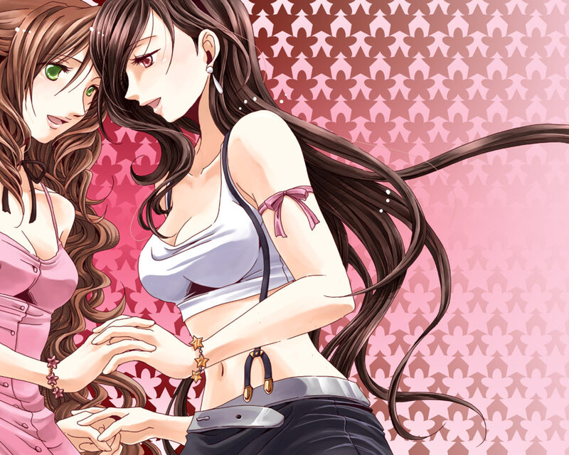 Two Anime Women — Pink