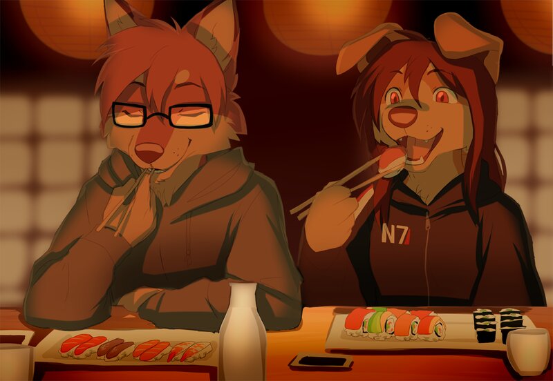 Two Anthropomorphic Animals — Brown