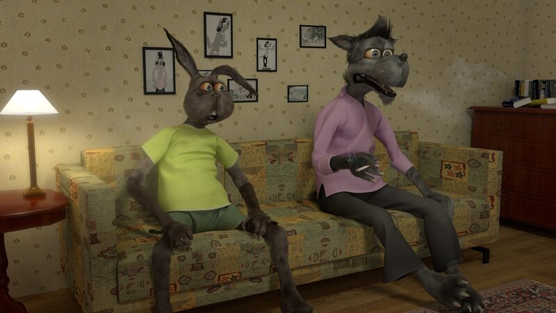 Two Anthropomorphic Animals — Green, Calm