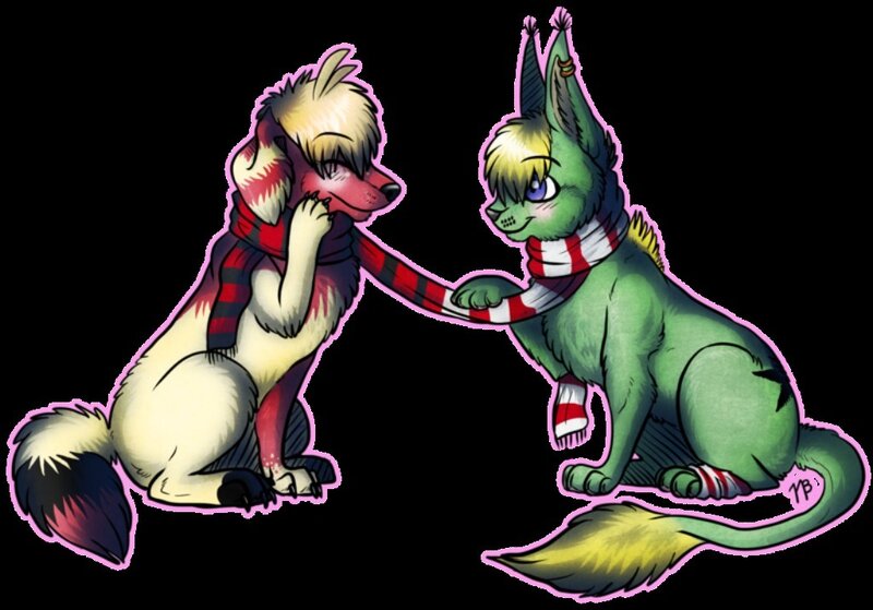 Two Anthropomorphic Animals — Green