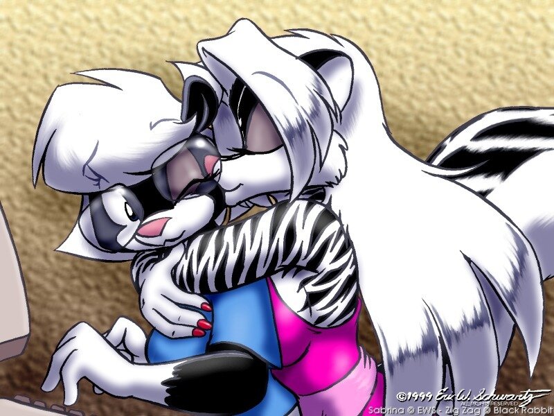 Two Anthropomorphic Animals Hugging