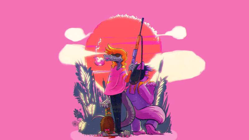 Two Anthropomorphic Characters — Pink