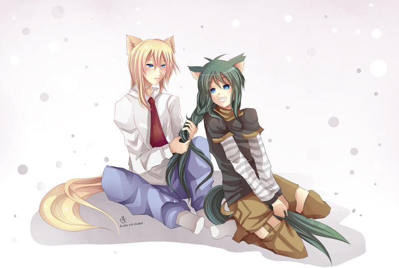 Two Anthropomorphic Characters — White, Calm