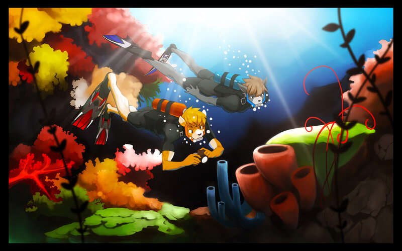 Two Anthropomorphic Divers