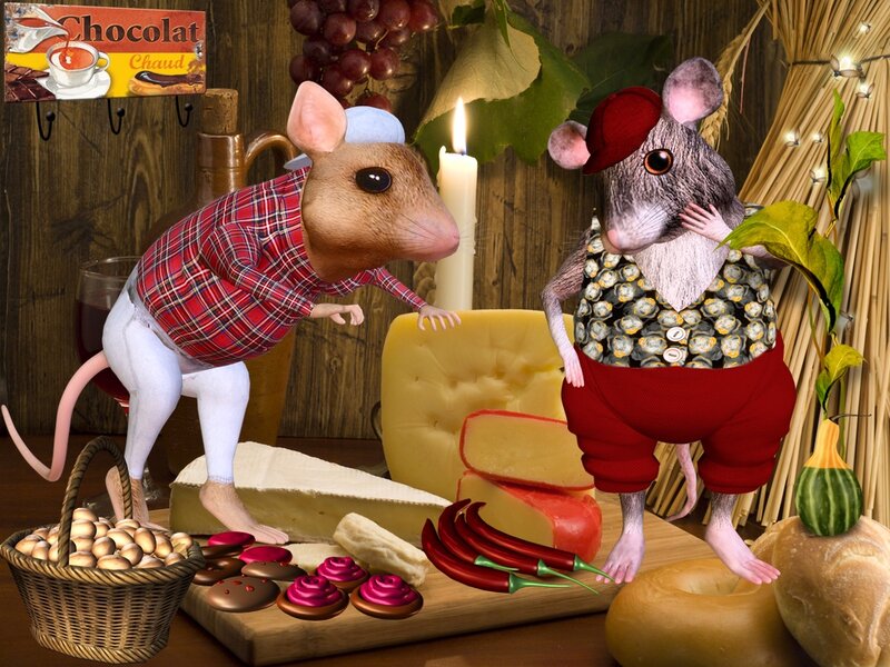 Two Anthropomorphic Mice