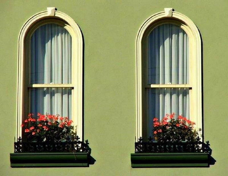 Two Arched Windows — Green