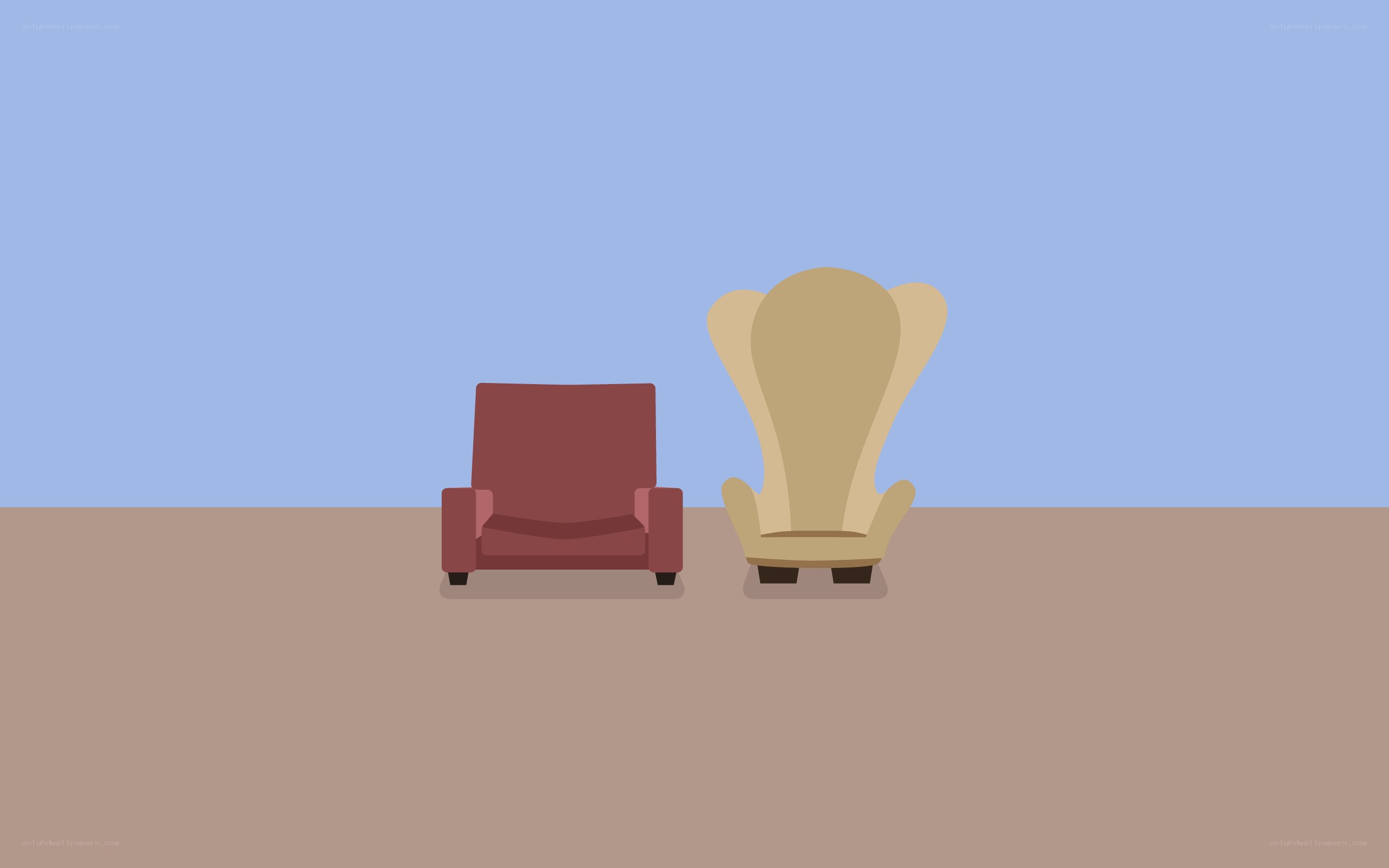 Two armchairs in a room