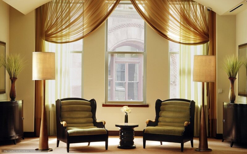 Two Armchairs in Room — Beige
