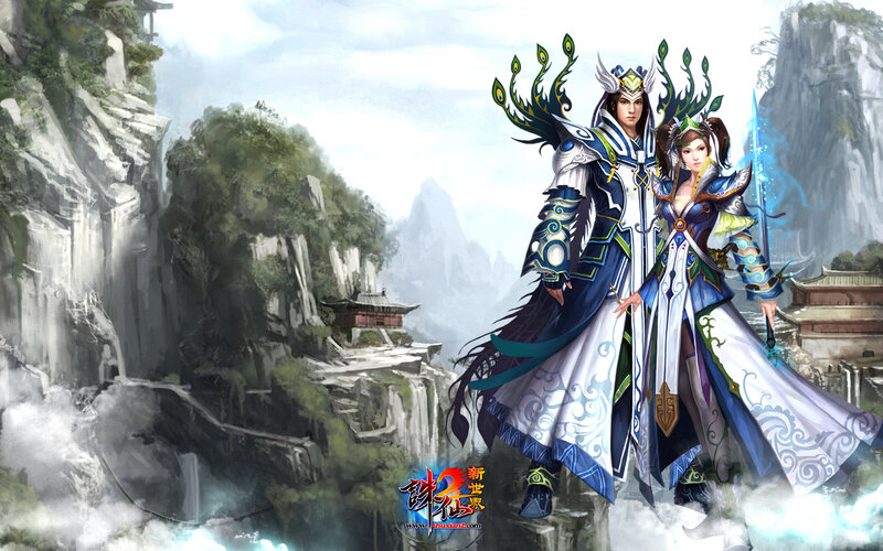 Two Armored Characters — Blue