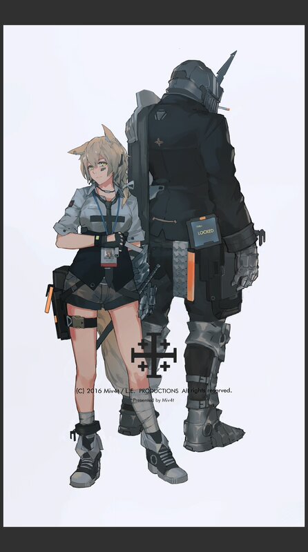 Two Armored Characters — Gray, Neutral