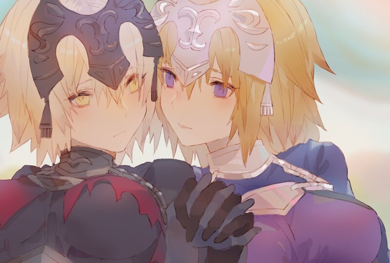 Two Armored Characters — Purple, Calm