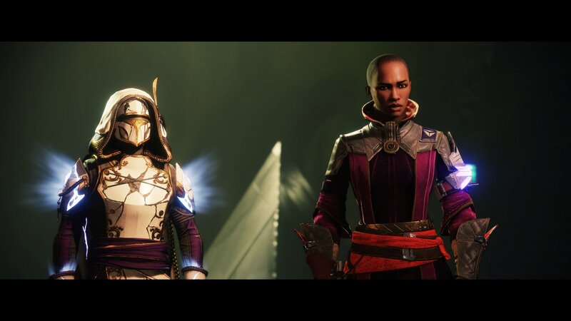 Two Armored Characters — Purple, Dramatic, 3d Render