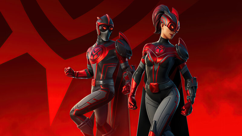 Two Armored Characters — Red, Dramatic, 3d Render